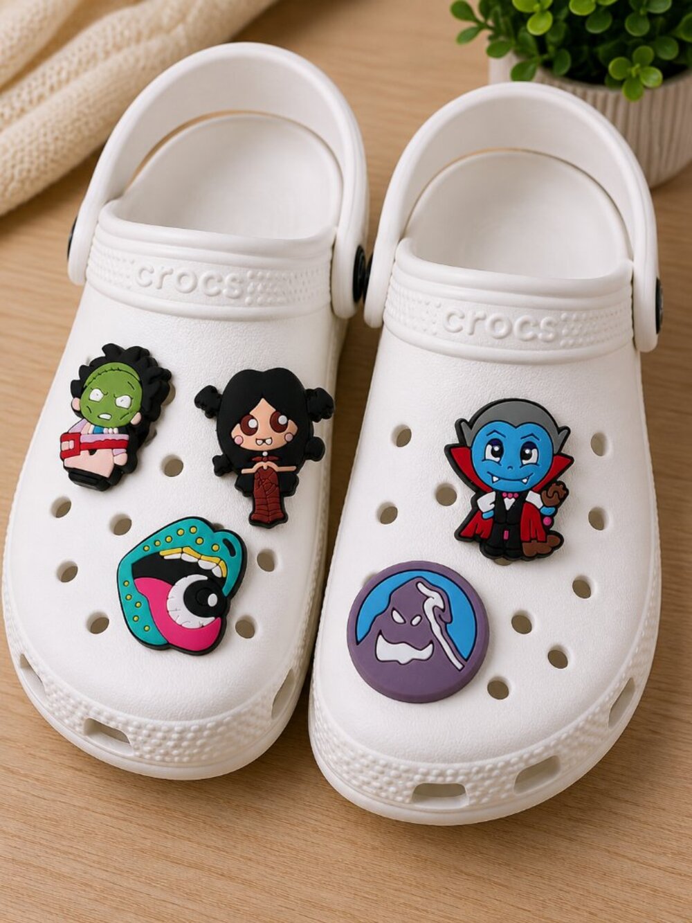Halloween Croc Charms 5pc Vampire Zombie Goth Monster Spooky Shoe Jewelry New
